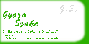 gyozo szoke business card