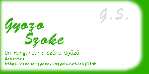 gyozo szoke business card